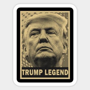 trump - legend brown cream Sticker
